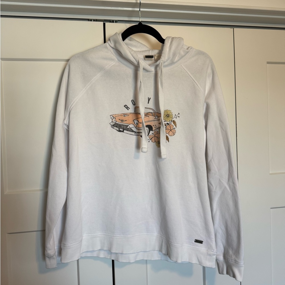Roxy White Graphic Hoodie